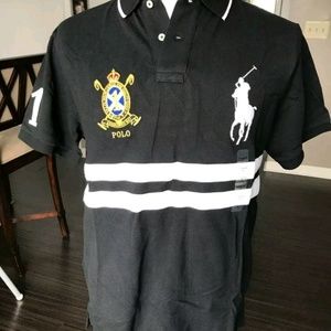 Black Custom Fit Ralph Lauren Polo